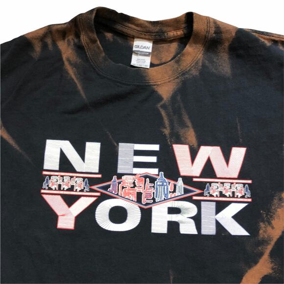 Custom 1of1 New York City bleached tee xl - Picture 3 of 4